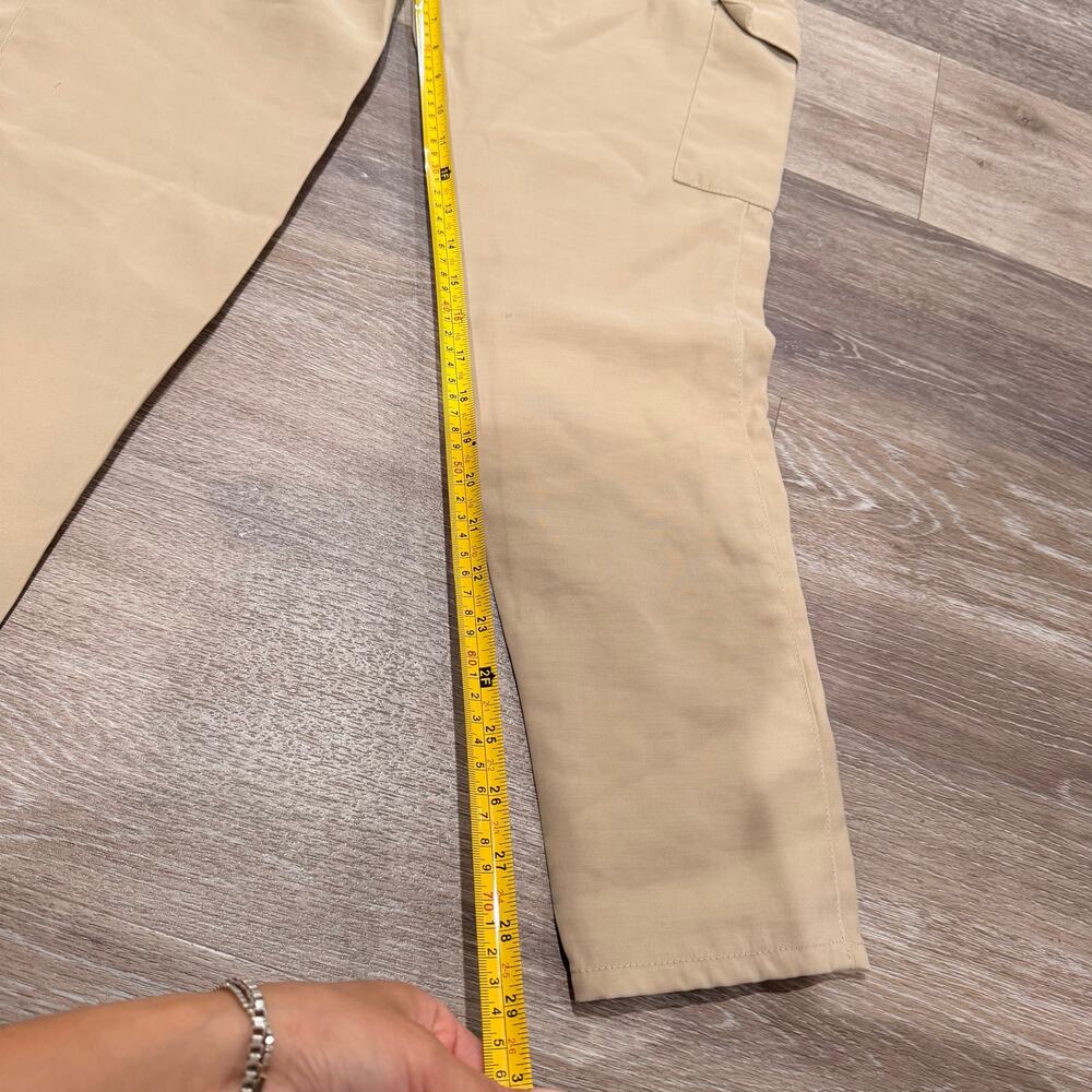 Naf Naf Paris Khaki Straight Cargo Pants Size EU 8 US 4 - Picture 7 of 8